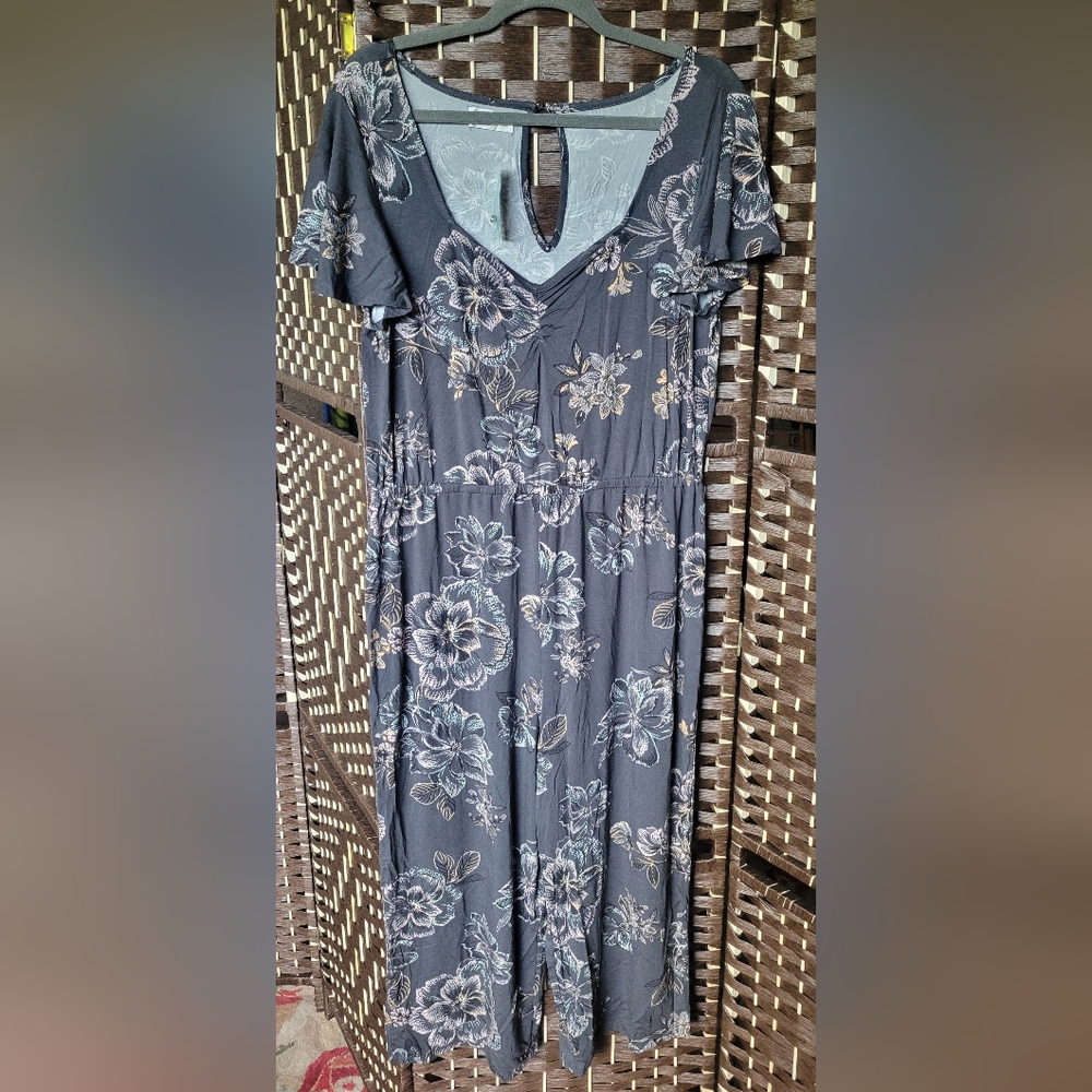 Floral Gray Dress